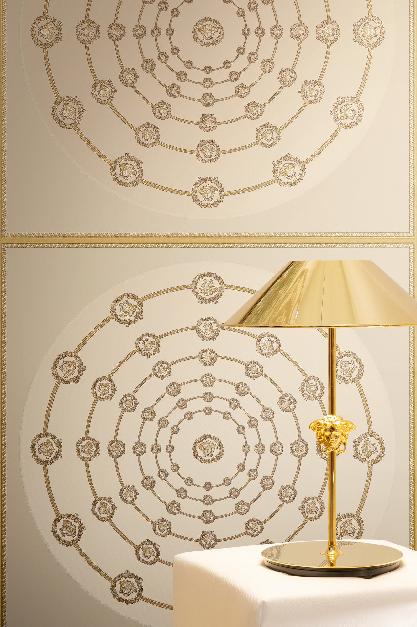 Versace 6-Vliestapete Vinyltapete Beige Medusakopf