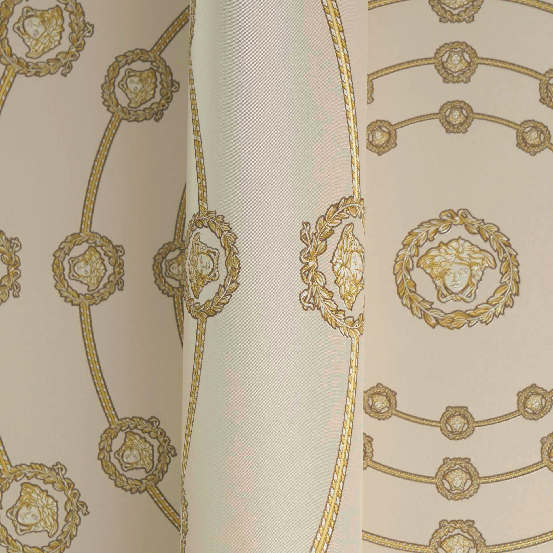 Versace 6-Vliestapete Vinyltapete Beige Medusakopf