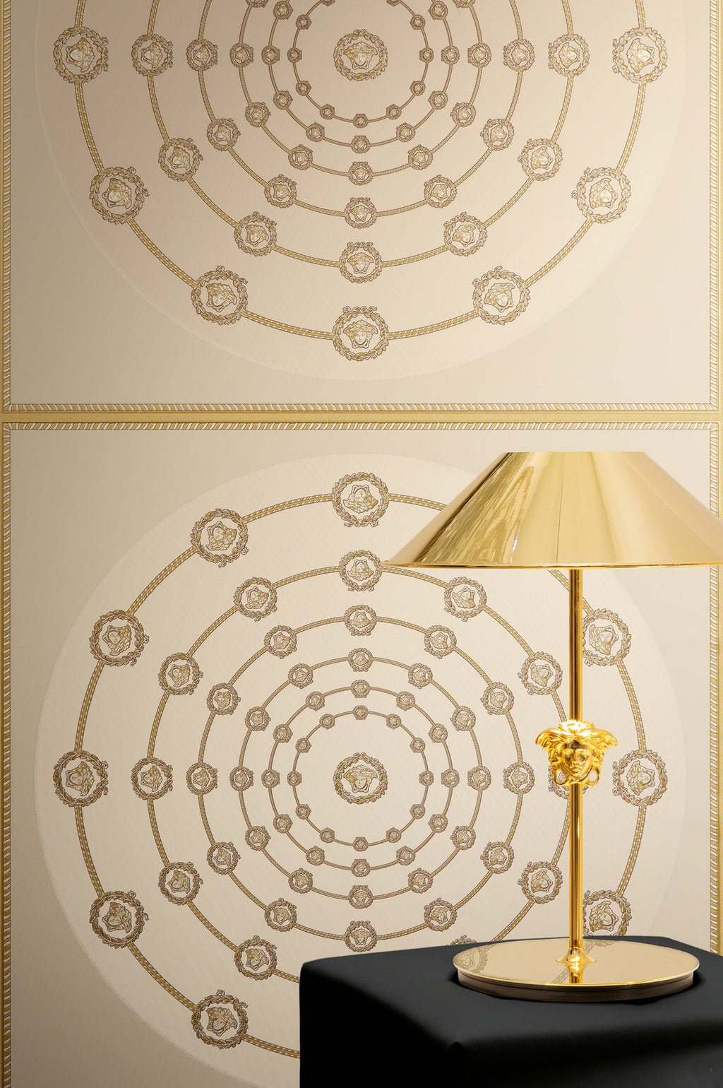 Versace 6-Vliestapete Vinyltapete Beige Medusakopf