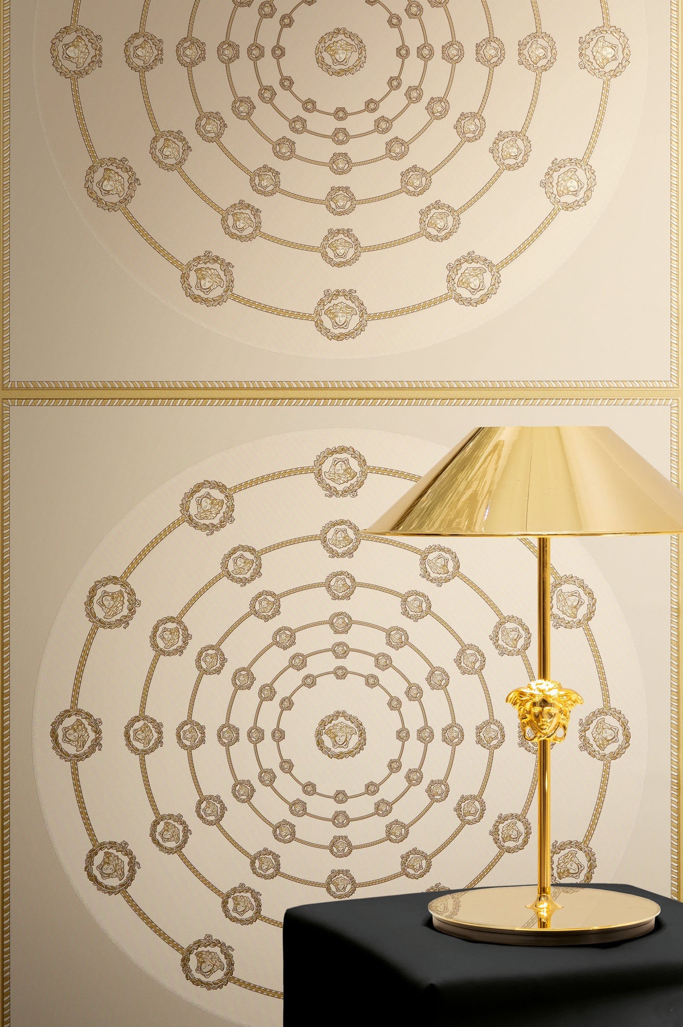 Versace 6-Vliestapete Vinyltapete Beige Medusakopf