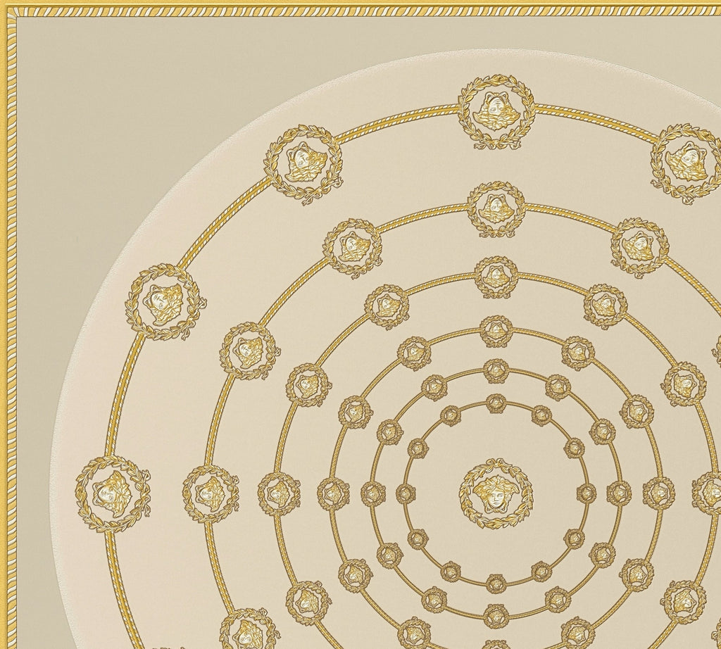 Versace 6-Vliestapete Vinyltapete Beige Medusakopf