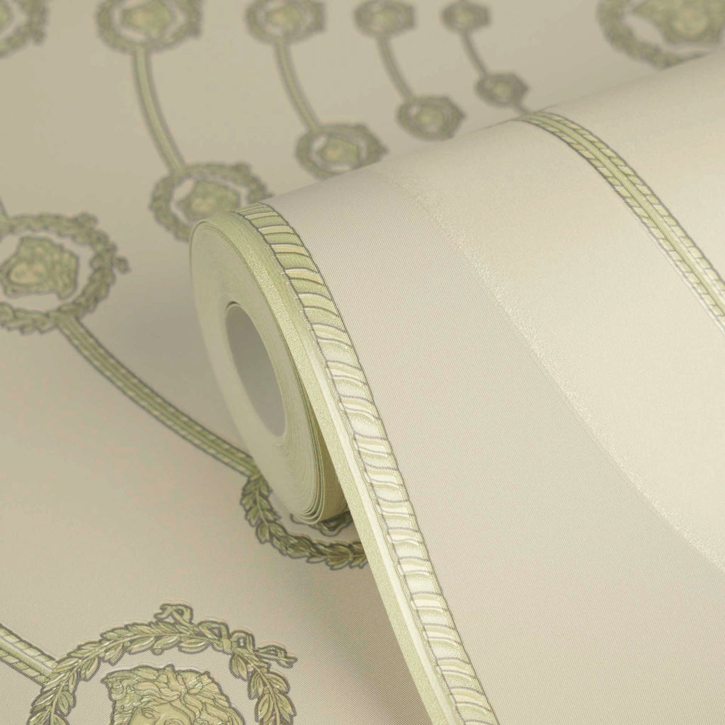 Versace 6-Vliestapete Vinyltapete Grau Medusakopf