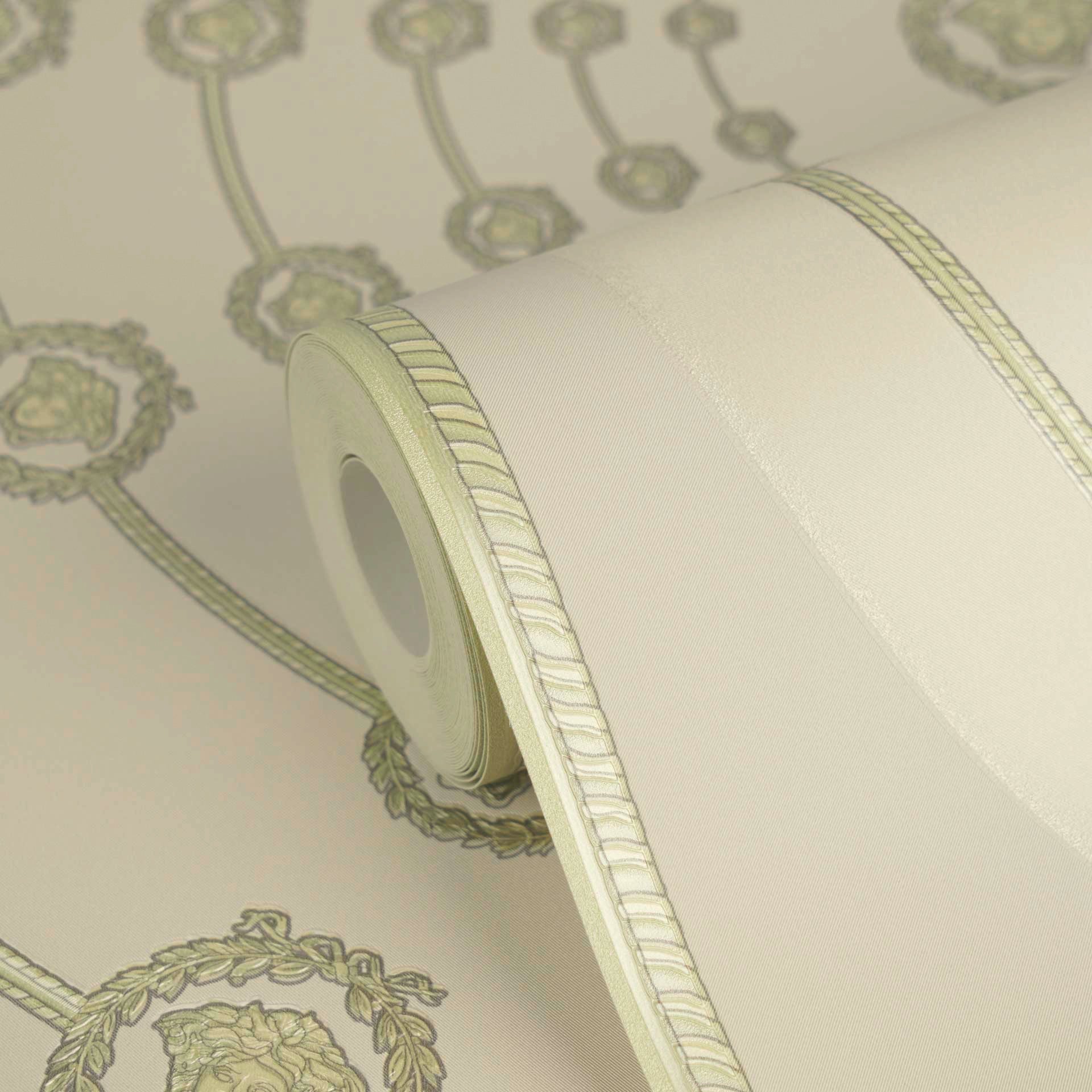 Versace 6-Vliestapete Vinyltapete Grau Medusakopf