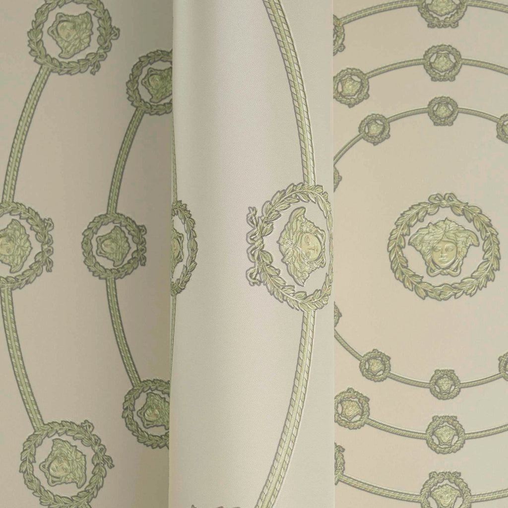Versace 6-Vliestapete Vinyltapete Grau Medusakopf