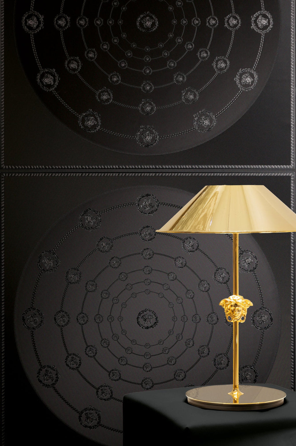Versace 6-Vliestapete Vinyltapete Schwarz Medusakopf