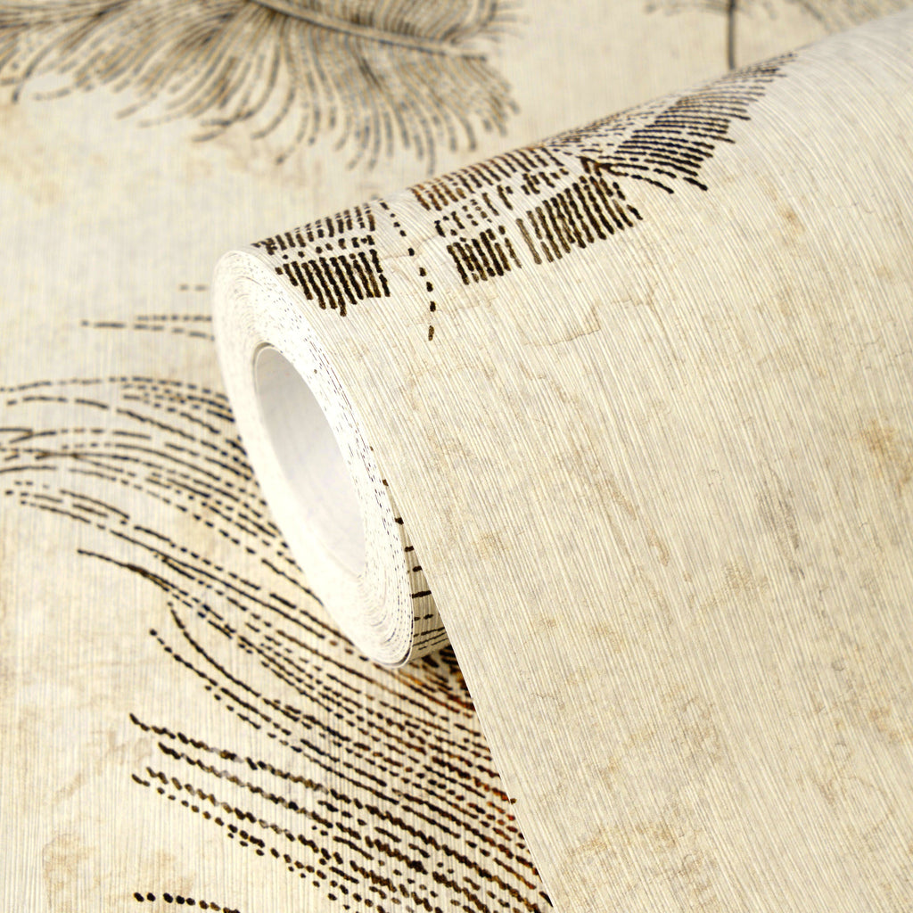 Hochwertige Vliestapete Beige Asiatisch