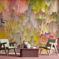 Fotomural Walls by Patel - Photo wallpaper »opulea« - Watercolour design with linen texture, colour gradient - Colourful