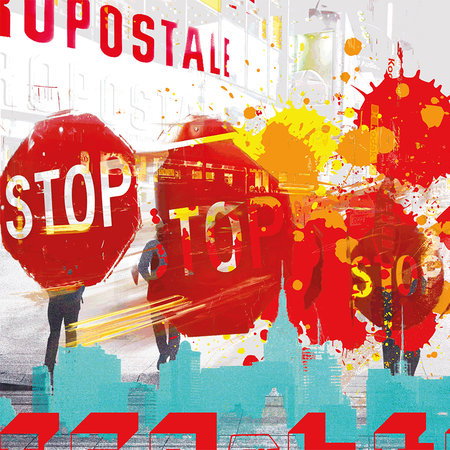 Fotomural Traffic sign - Urban Design sign forest mural - AP Digital 1