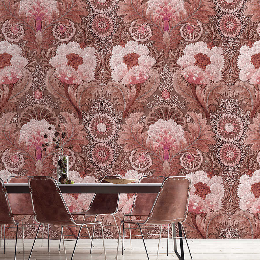 Fotomural Walls by Patel - Chateau 2 - pink mural ornaments in opulent style