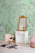 Fotomural Walls by Patel - mira2 - Fine illustration of trees and plants in textile look - Green