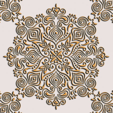 Fotomural Photo wallpaper ornament graphic with geometric gold design - AP Digital 3