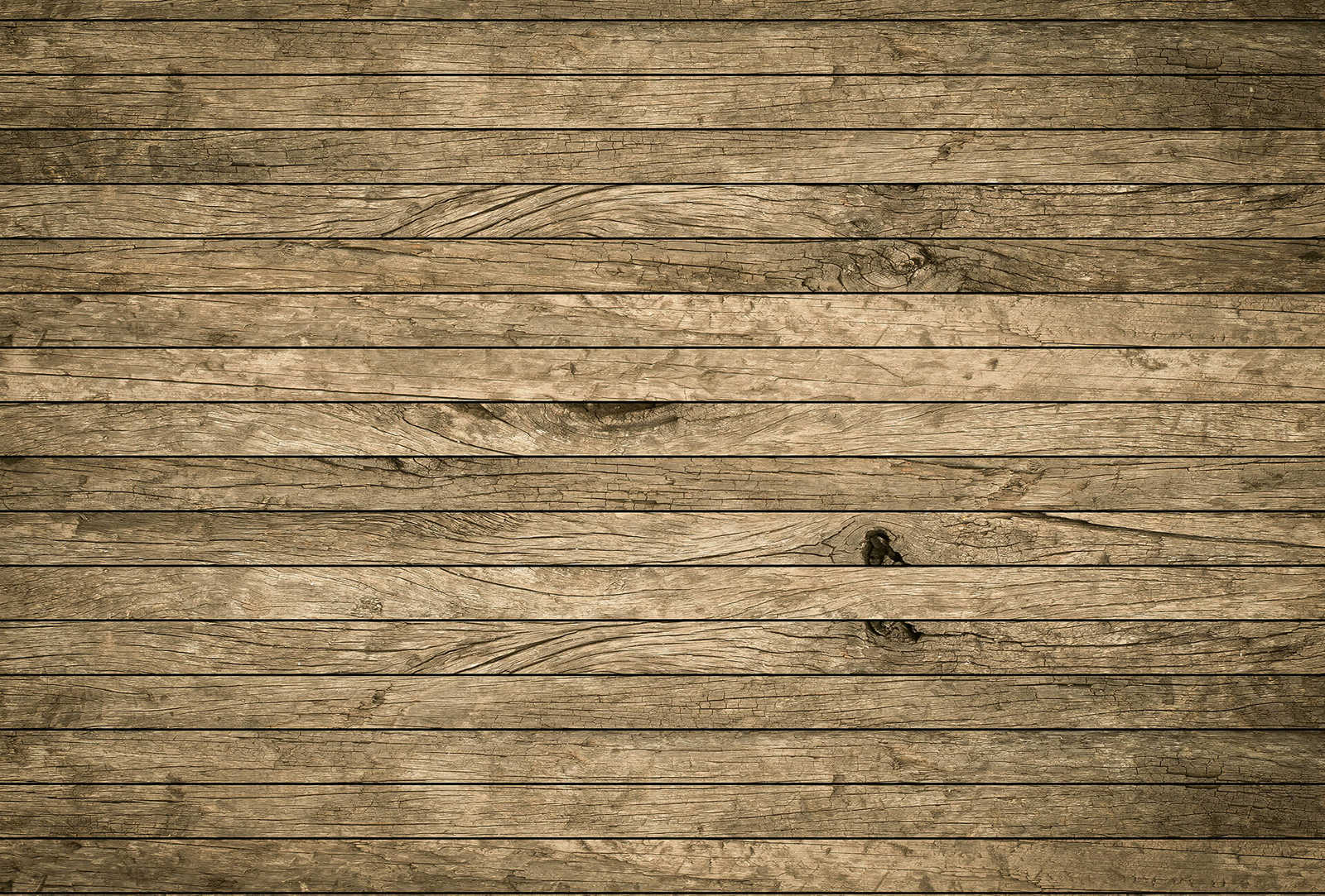Fotomural Photo wallpaper vintage wood wall 3D look - brown - DD Motive 2