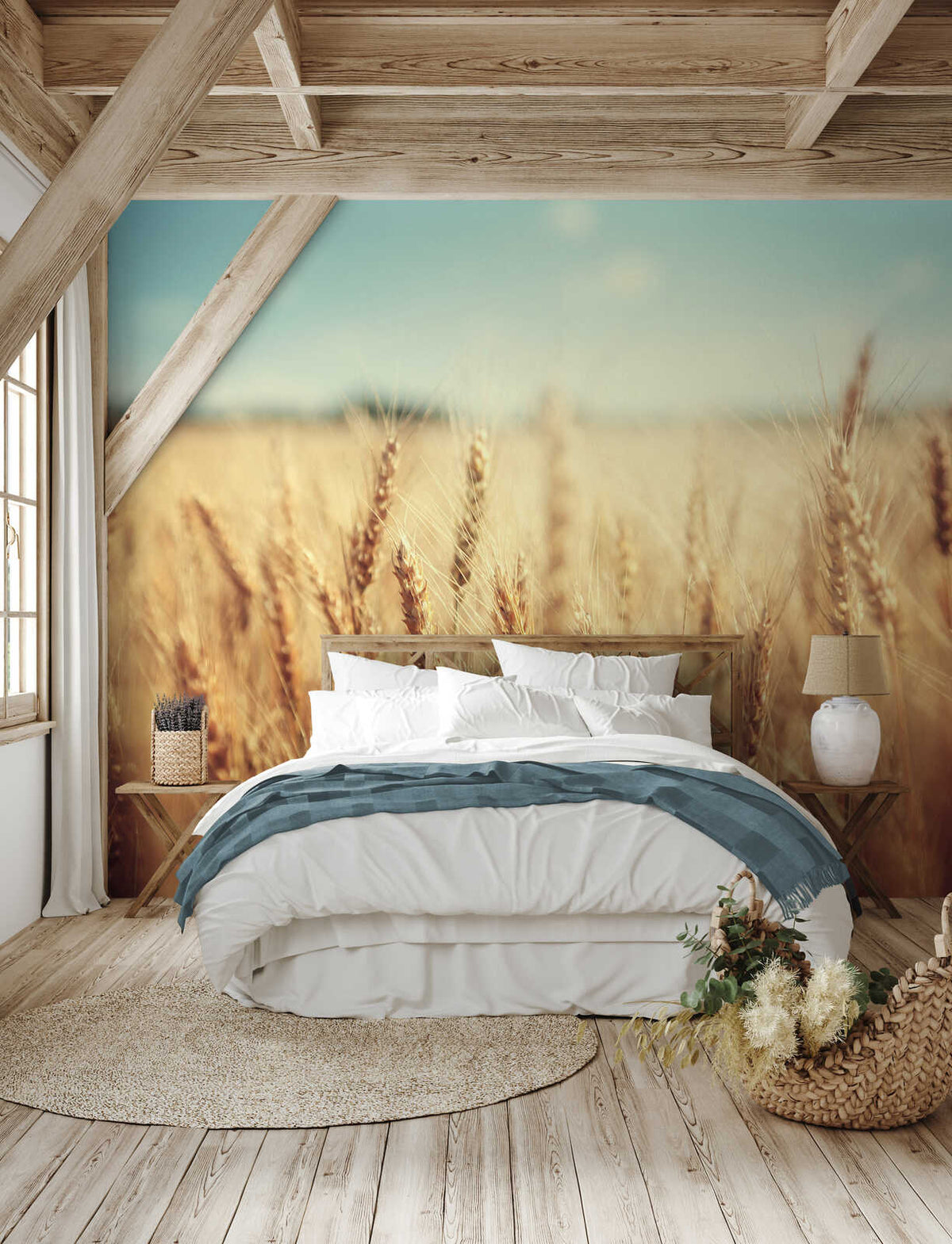 Fotomural Panel XXL 5 - Plants mural wheat field on premium smooth fleece