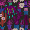 Fotomural Walls by Patel - Cactus garden 1 - Wallpaper in cardboard structure with colourful cacti in comic style - Blue, Orange