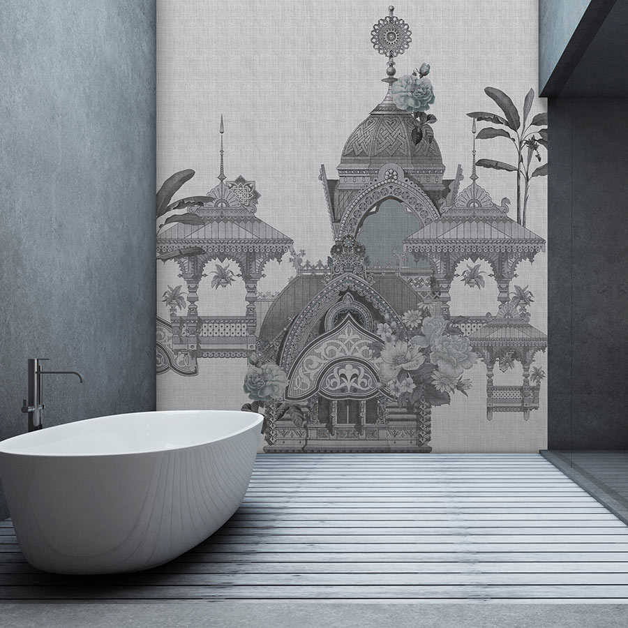 Fotomural Walls by Patel - Jaipur 3 - wall mural india decor flowers & architecture