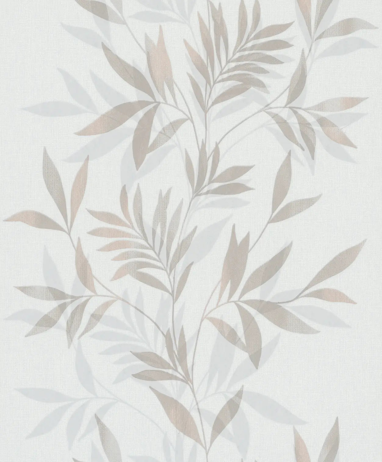 Vliestapete weiß, beige pflanzen