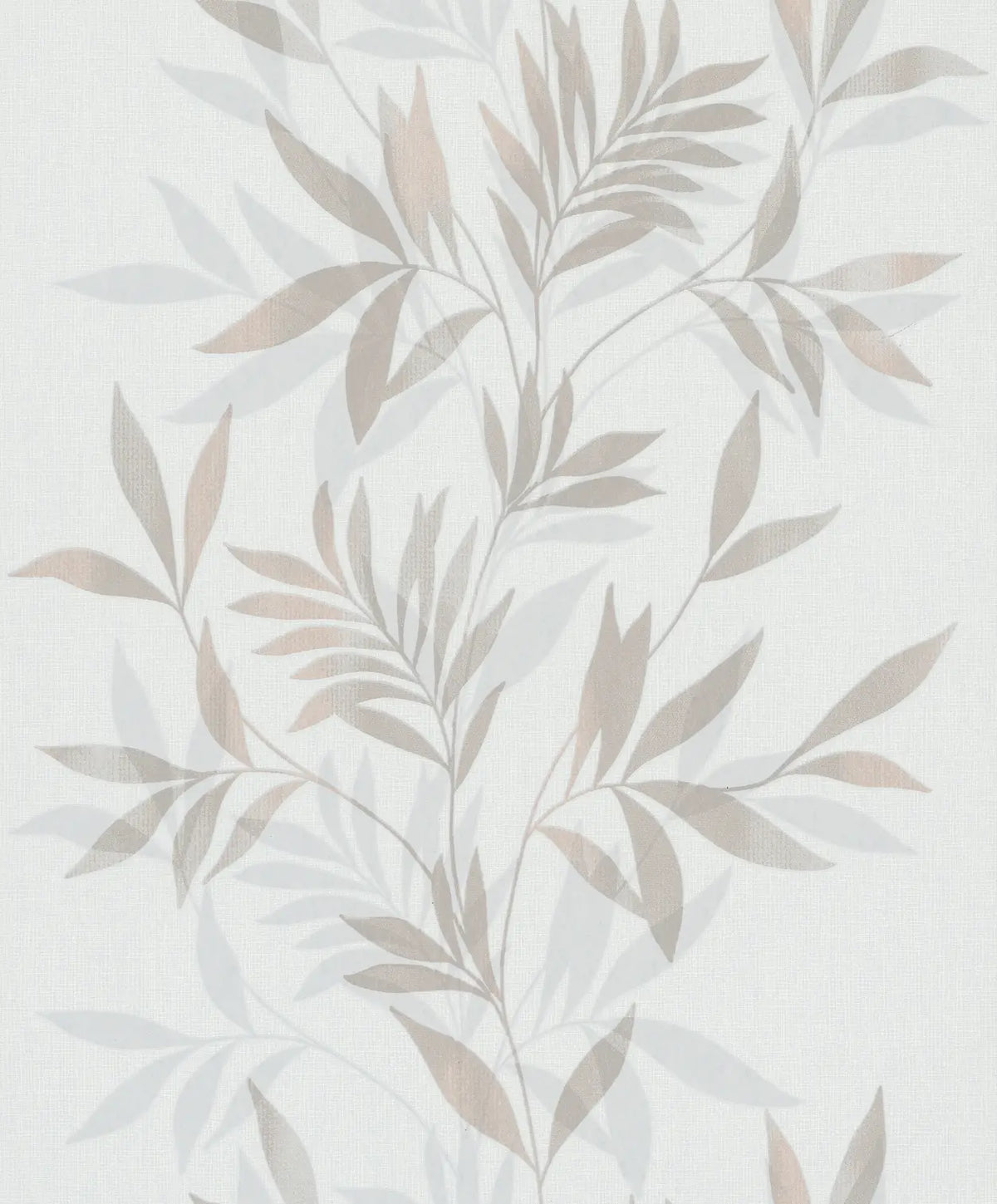 Papel pintado tejido no tejido plantas y botánica blanco y beige - Marburg - Imagen 4
