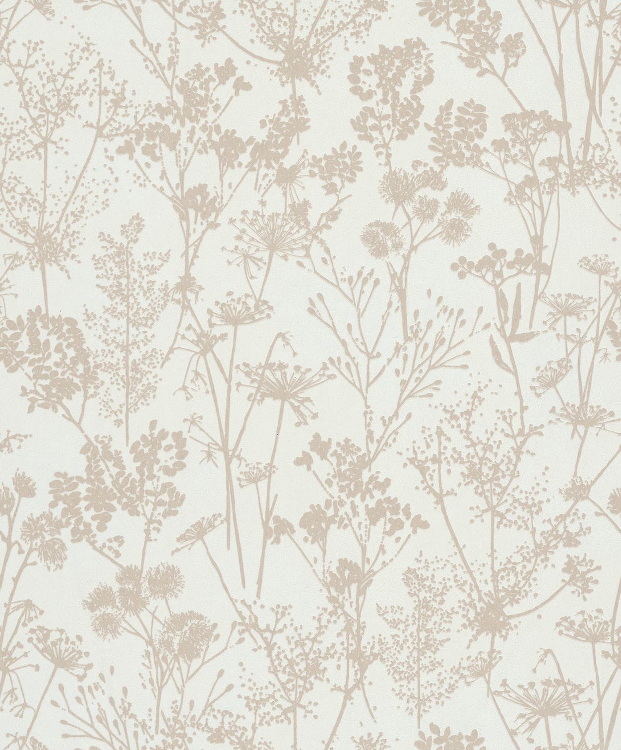 Vliestapete weiß, beige pflanzen