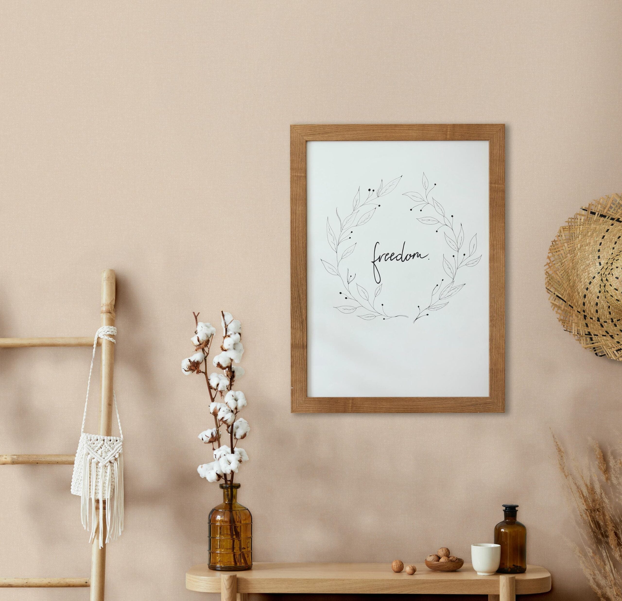 Vliestapete beige einfarbig