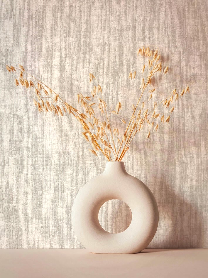 Vliestapete beige einfarbig