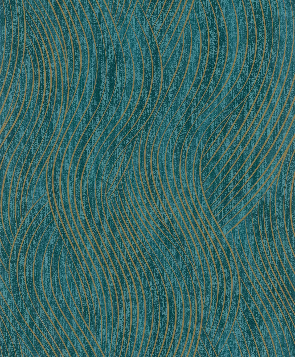 Vliestapete grün, gold grafik
