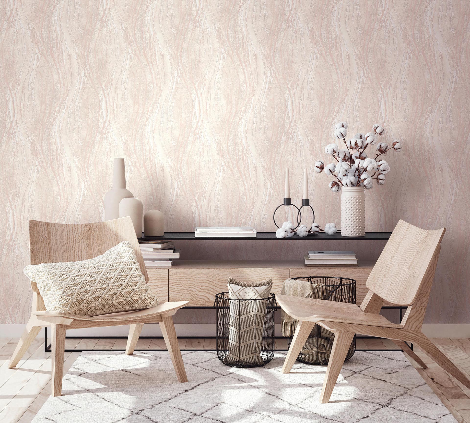 Vliestapete beige grafik