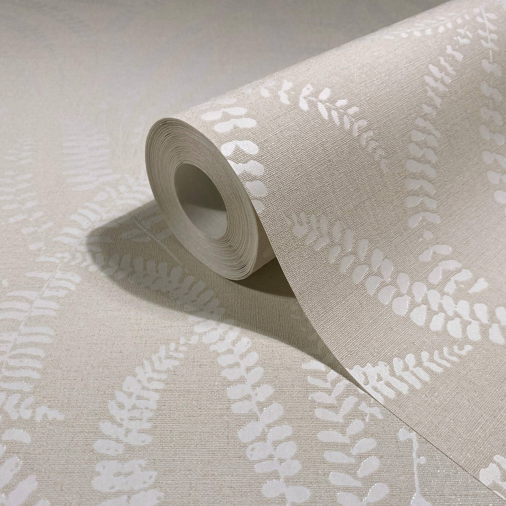 Vliestapete beige pflanzen