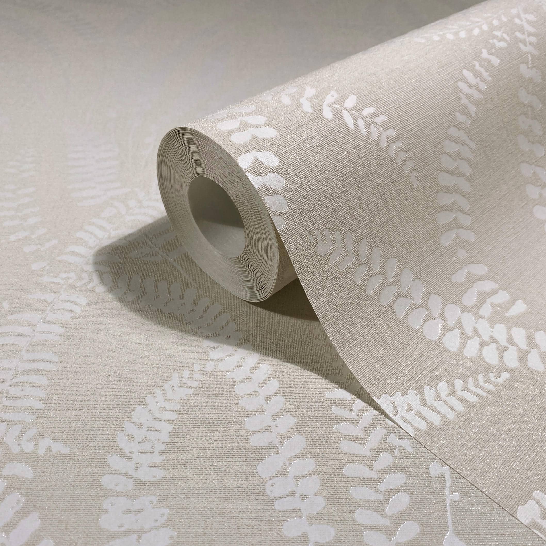Vliestapete beige pflanzen