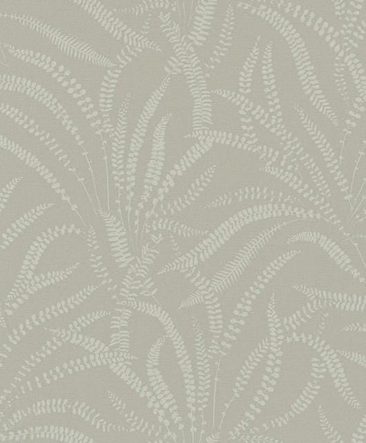 Vliestapete grau, beige pflanzen