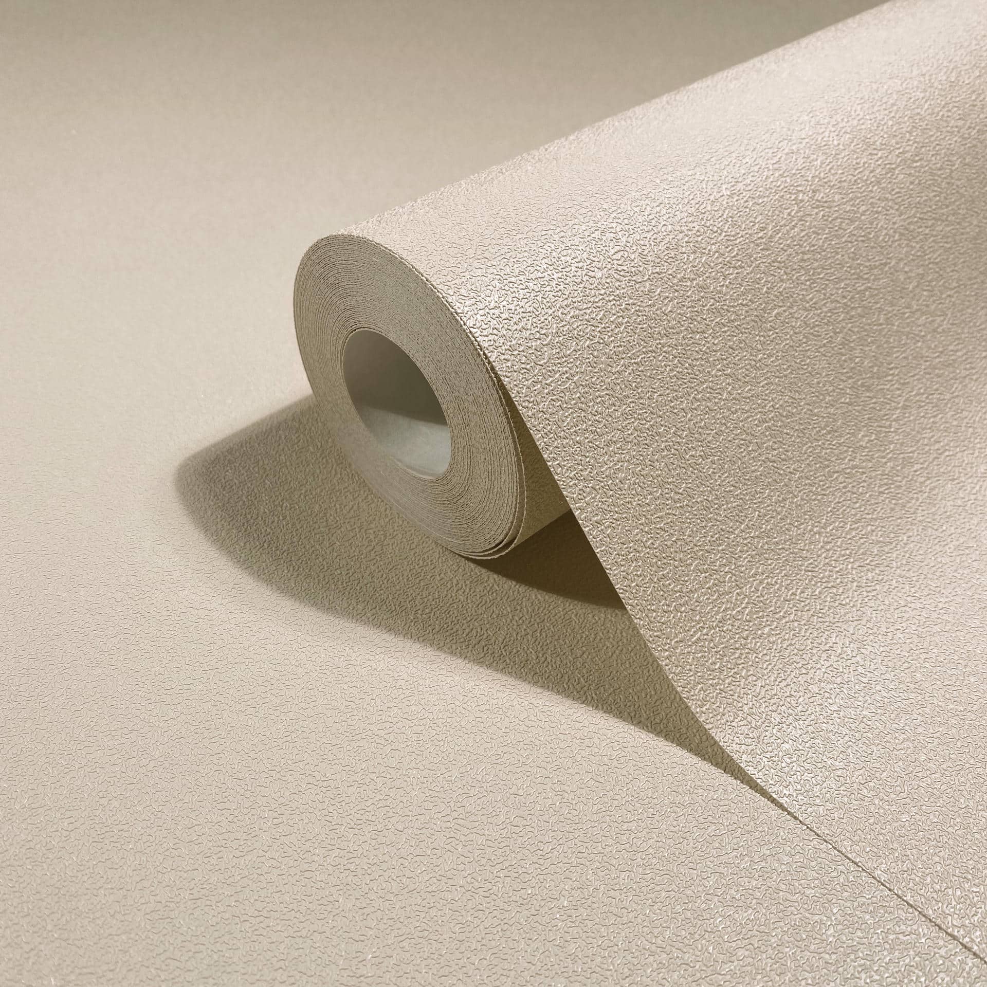 Vliestapete beige einfarbig