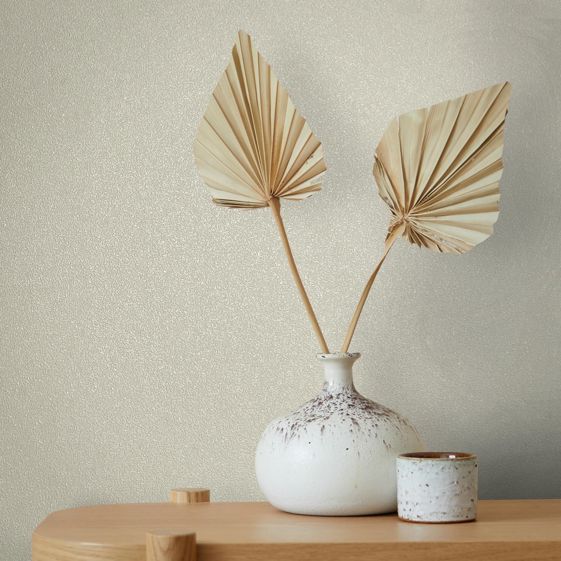 Vliestapete beige einfarbig