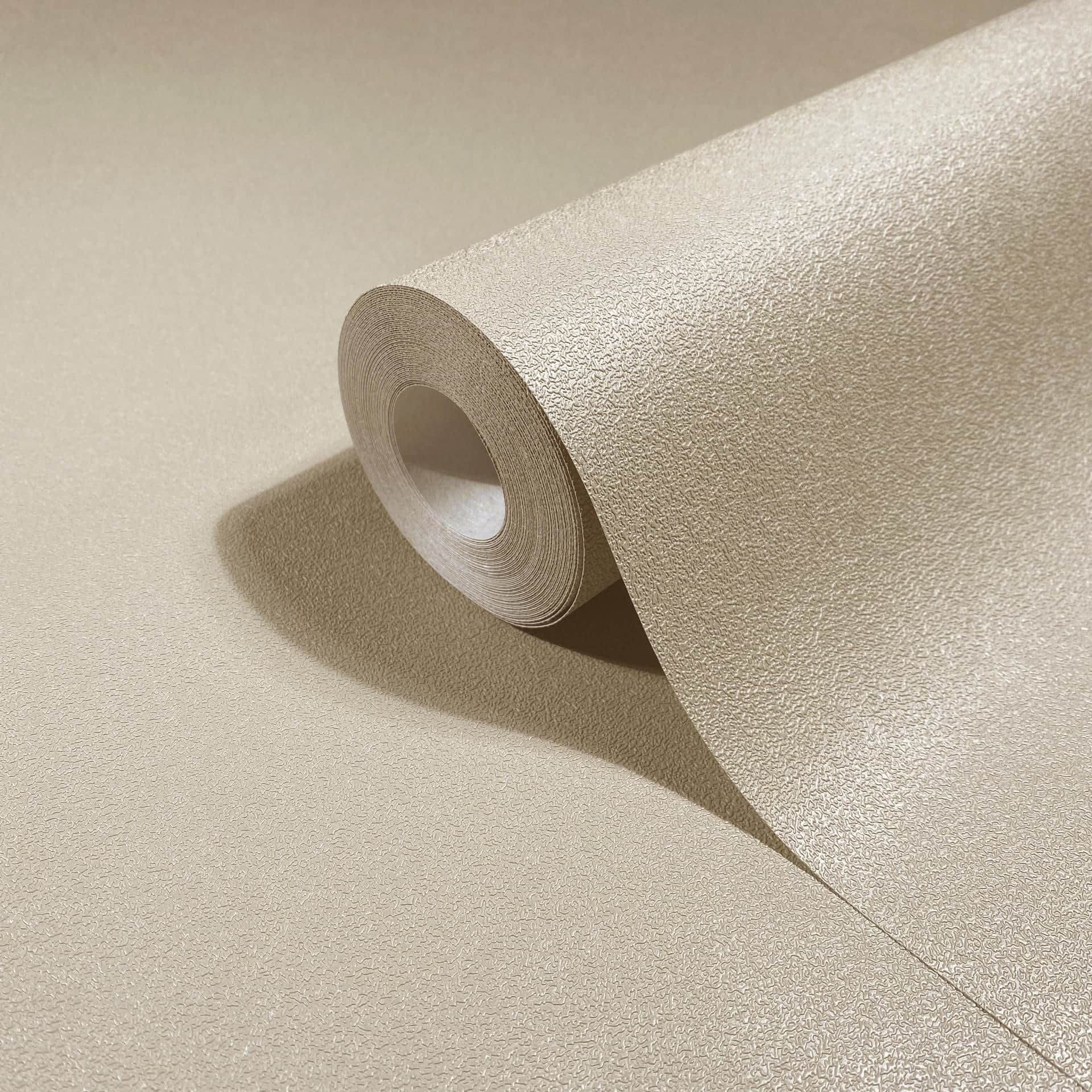 Vliestapete beige einfarbig