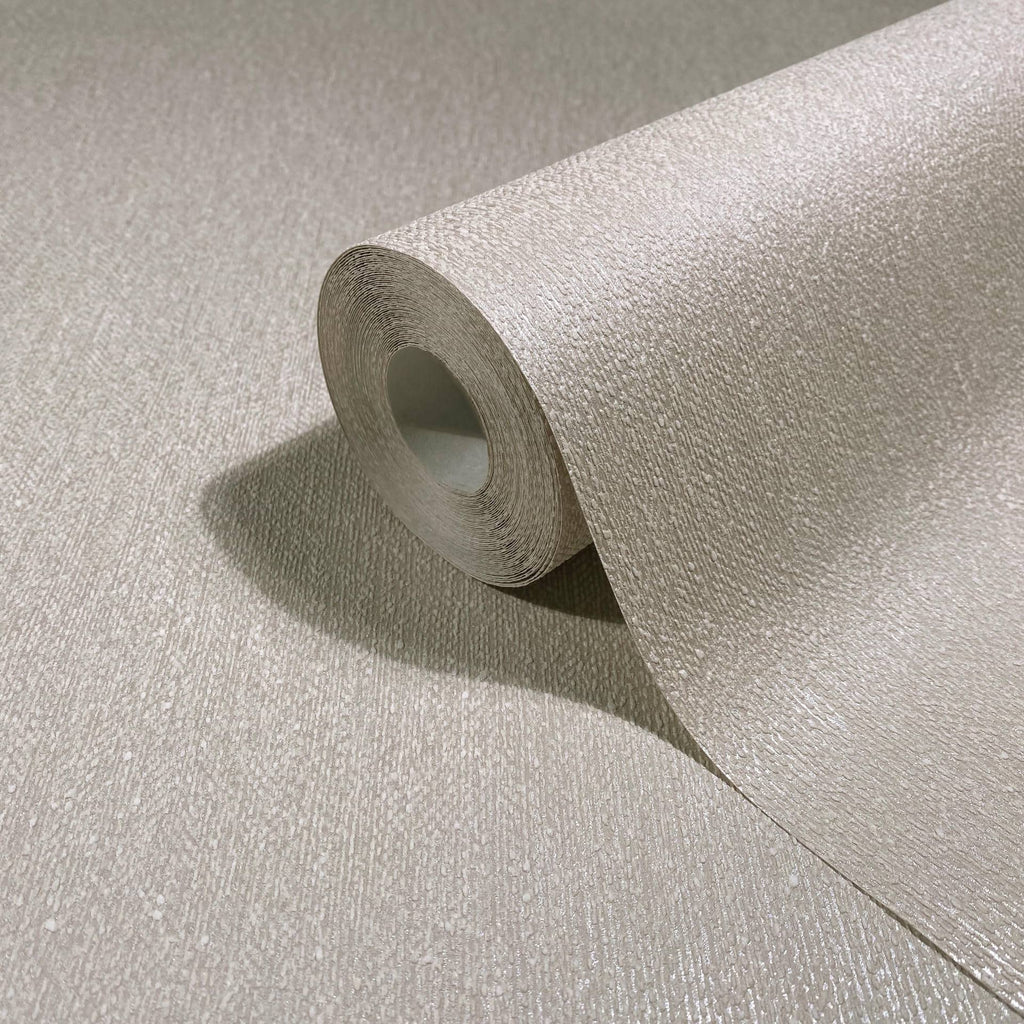 Vliestapete beige, grau einfarbig