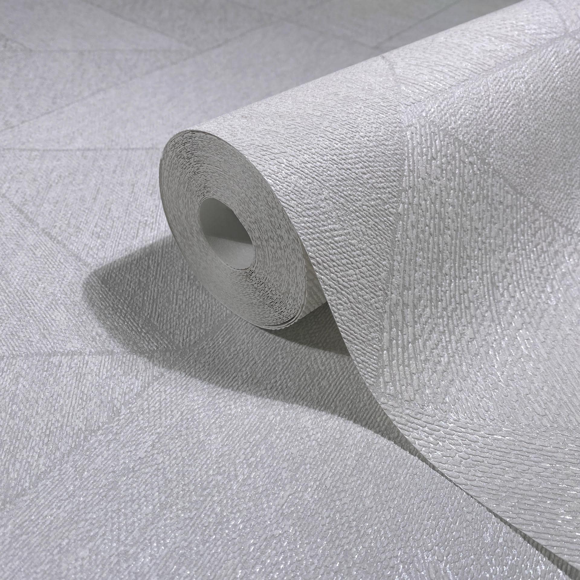 Vliestapete weiß, grau grafik