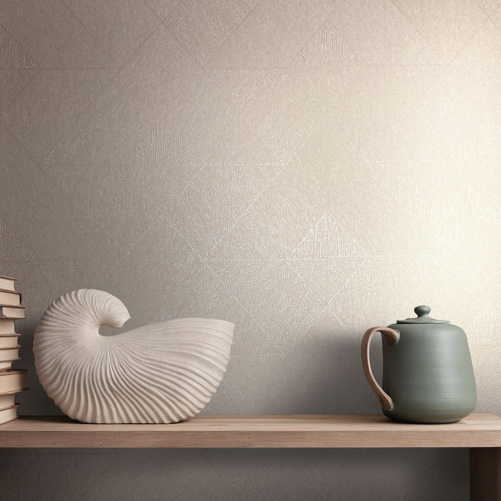 Vliestapete beige grafik