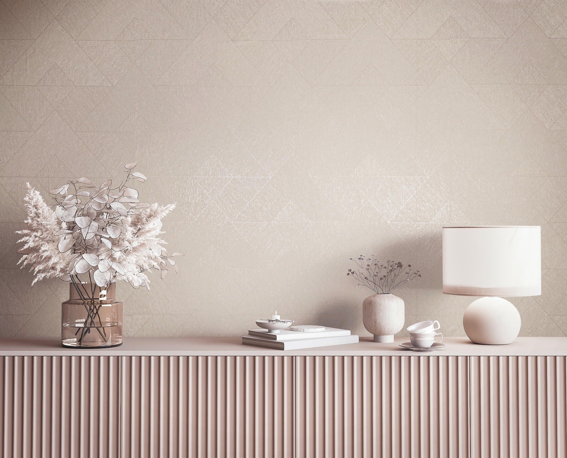 Vliestapete beige grafik
