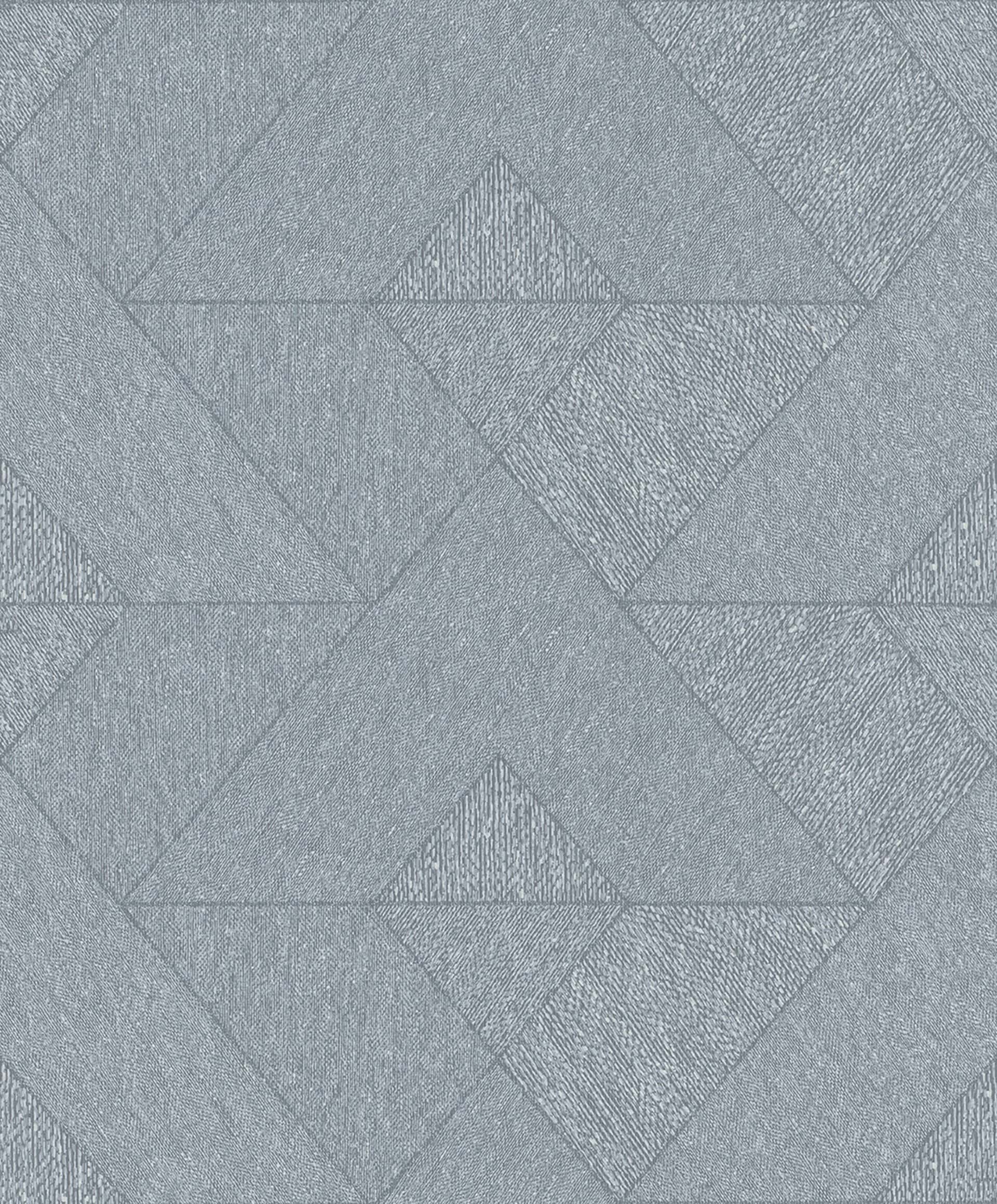 Vliestapete blau, grau grafik
