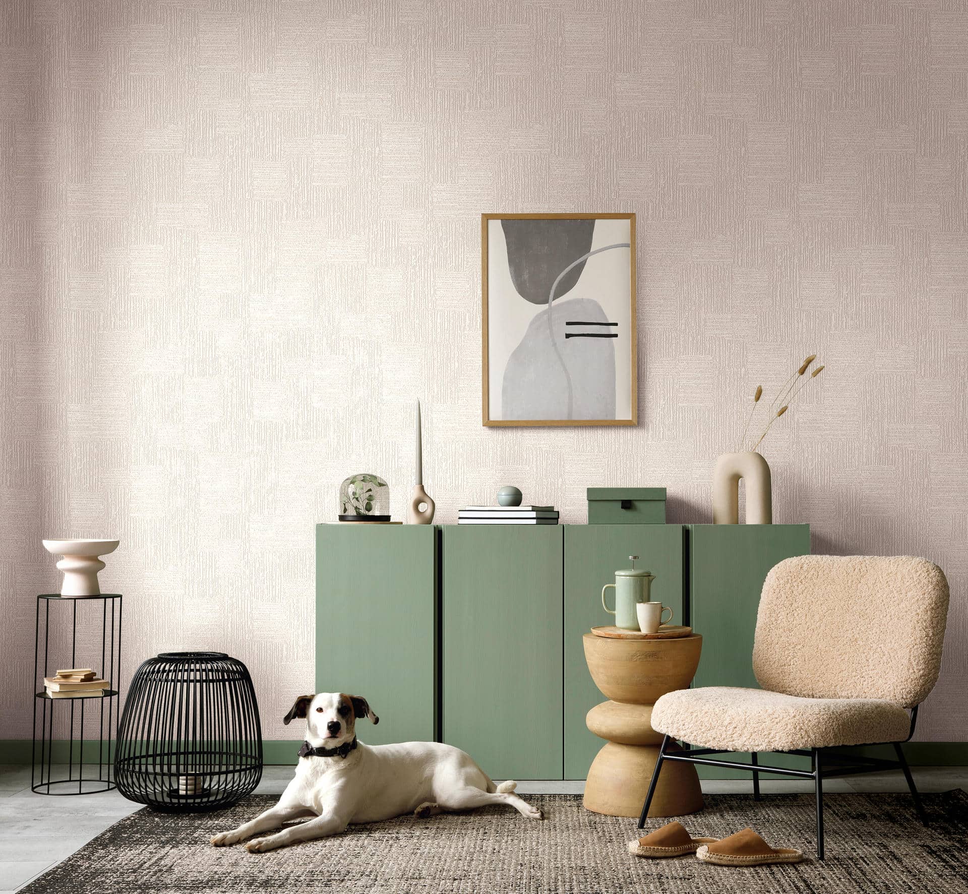 Vliestapete beige streifentapete