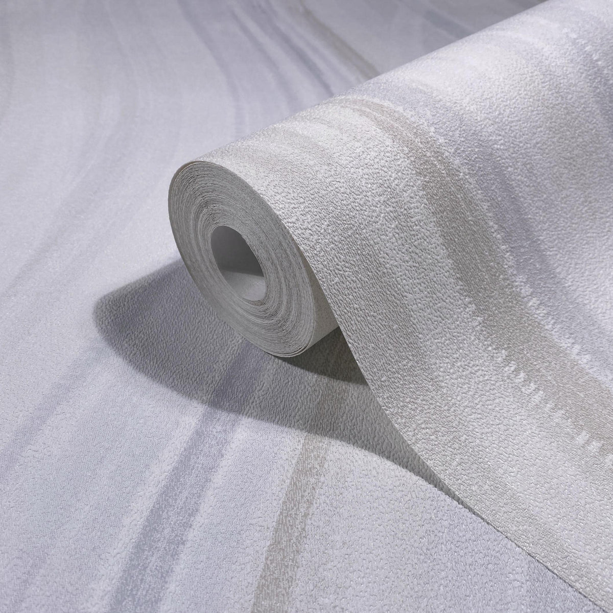 Papel pintado tejido no tejido gráfico blanco y gris - Marburg - Imagen 3