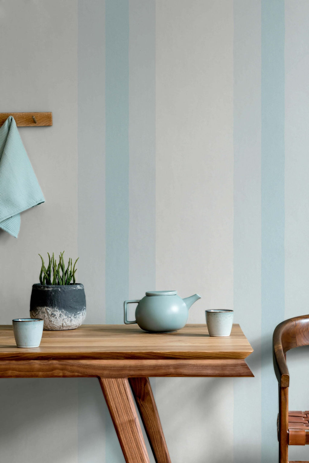 Vliestapete blau streifentapete