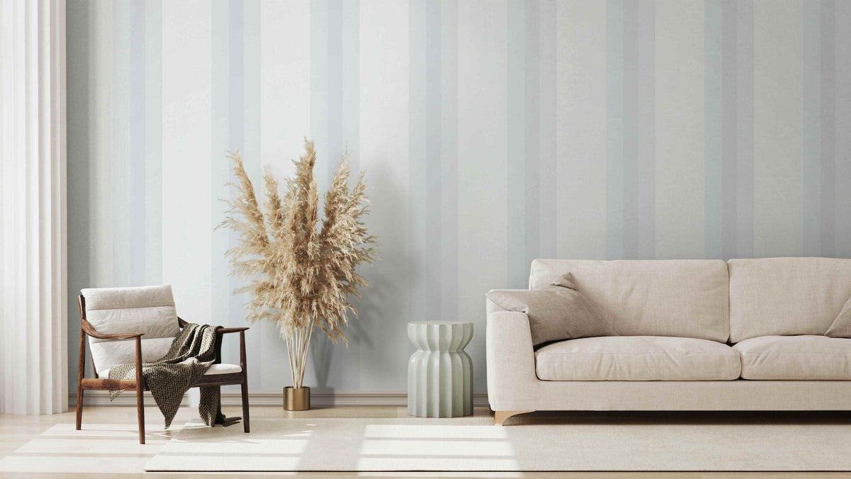 Papel pintado tejido no tejido de rayas gris - Marburg - Imagen 2