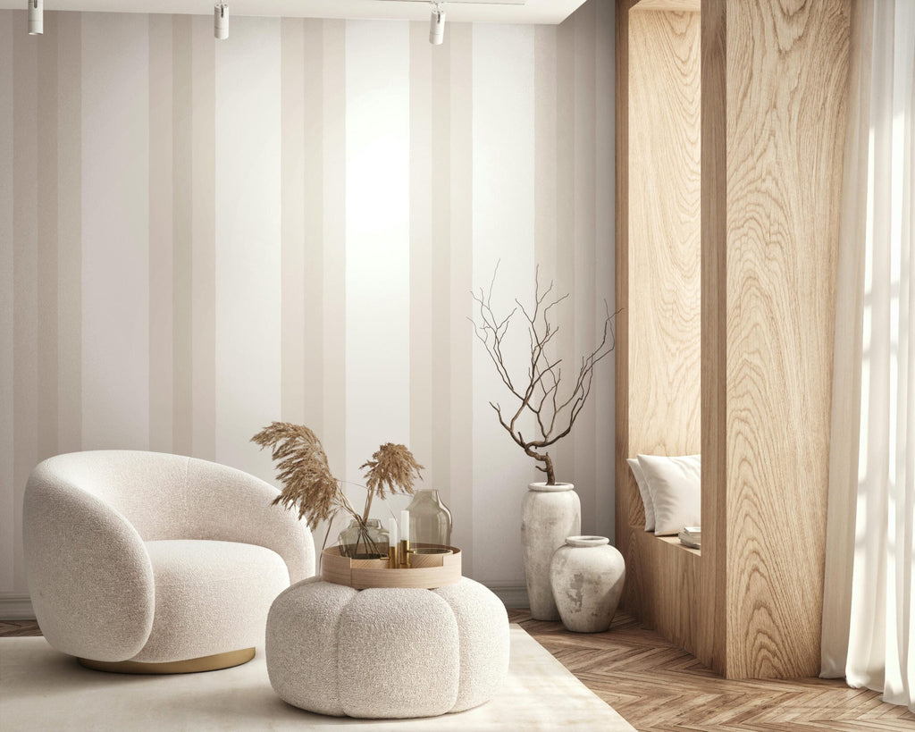 Vliestapete beige streifentapete