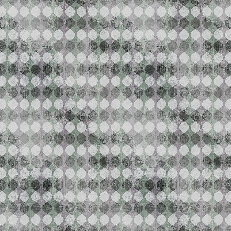 Fotomural Walls by Patel - Garland 2 - 70s Retro Wallpaper, Grey - Grey, Green