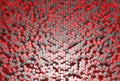 Fotomural Graphic mural 3D Hexagon pattern - red, grey - DD Motive 2