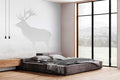 Fotomural Walls by Patel - my deer3 - Quiet forest scene with deer in handmade paper look - Peach