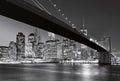 Fotomural Black and white mural Brooklyn Bridge in New York - DD Motive 2
