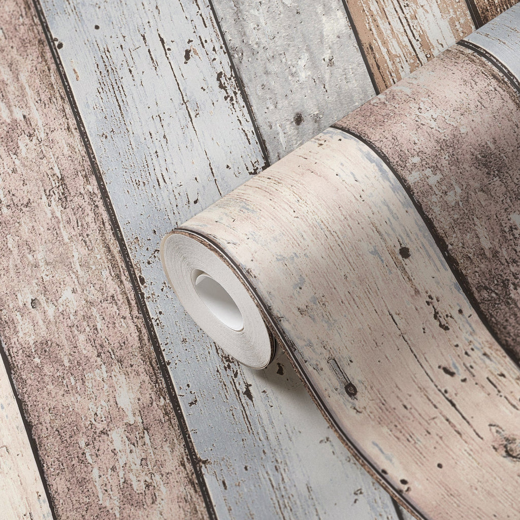 Hochwertige Vliestapete Braun Holzoptik