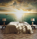 Fotomural Panel XXL 5 - Sea photo wallpaper sailboat at sunset on premium smooth nonwoven