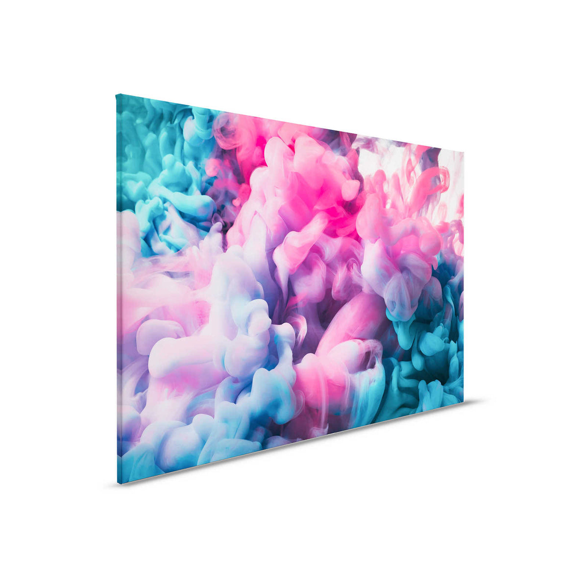 Lienzo ahumado de color |Rosa, azul, blanco