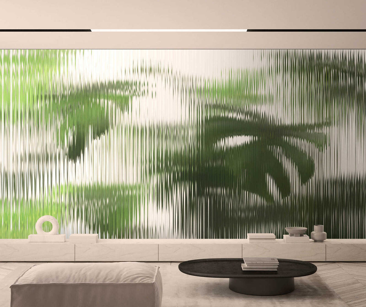 Fotomural Walls by Patel - verdura3 - Soft abstract leaves wallpaper - green, beige